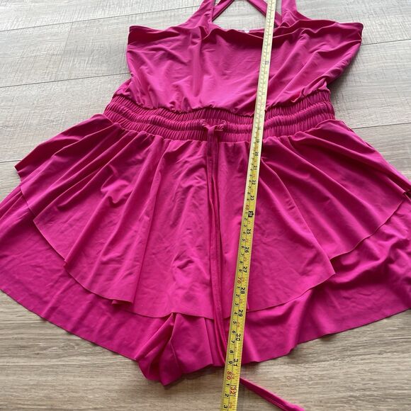 NEW Hot Pink TCEC Active Romper Summer Athletic Vacation Pickleball Tennis Sport - Picture 4 of 9